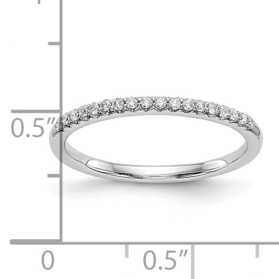 14K White Gold 1/8 carat Complete Diamond Wedding Band