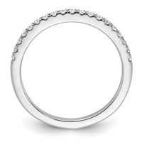 14K White Gold 0.20 Carat Lab Grown Diamond VS SI+ G+ Complete Wedding Band view 2