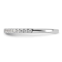 14K White Gold 0.20 Carat Lab Grown Diamond VS SI+ G+ Complete Wedding Band view 3