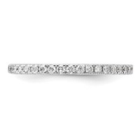 14K White Gold 0.20 Carat Lab Grown Diamond VS SI+ G+ Complete Wedding Band view 4