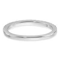 14K White Gold 0.20 Carat Lab Grown Diamond VS SI+ G+ Complete Wedding Band view 5