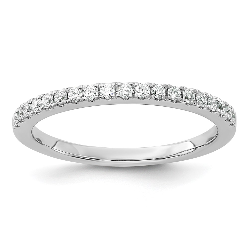 14K White Gold 0.20 Carat Lab Grown Diamond VS SI+ G+ Complete Wedding Band