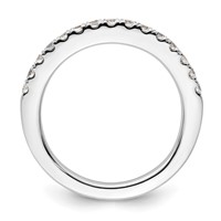 14K White Gold 0.50 Carat Lab Grown Diamond VS SI+ G+ Complete Wedding Band view 3