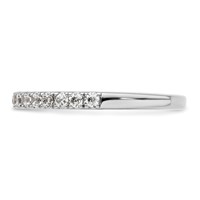 14K White Gold 0.50 Carat Lab Grown Diamond VS SI+ G+ Complete Wedding Band view 4