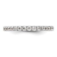 14K White Gold 0.50 Carat Lab Grown Diamond VS SI+ G+ Complete Wedding Band view 5