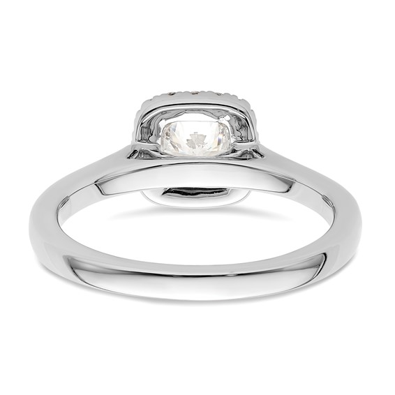 Cushion Halo Diamond Semi-mount Engagement Rings