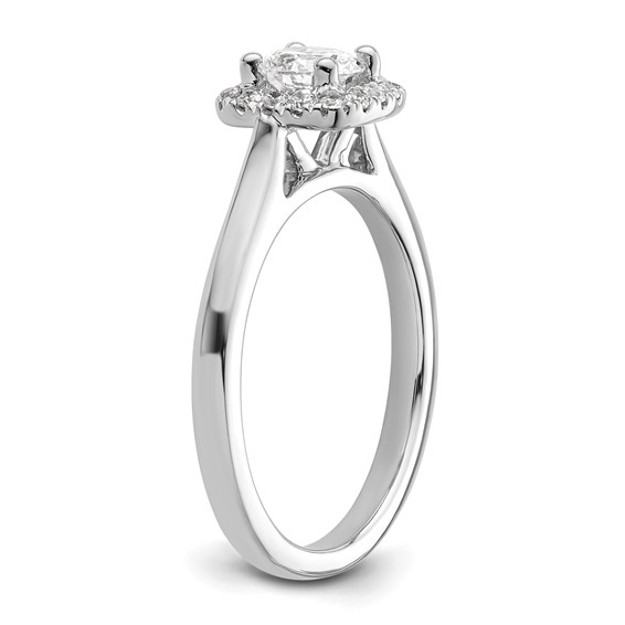 Cushion Halo Diamond Semi-mount Engagement Rings