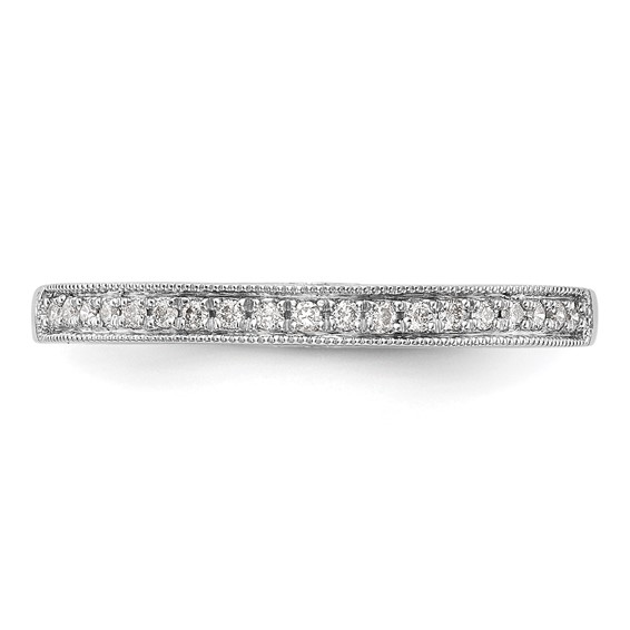 14K White Gold 1/10 carat Diamond Complete Wedding Band