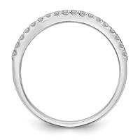 14K White Gold 0.20 Carat Lab Grown Diamond VS SI+ G+ Complete Wedding Band view 3