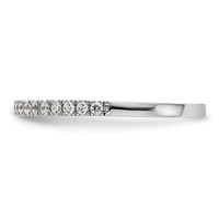 14K White Gold 0.20 Carat Lab Grown Diamond VS SI+ G+ Complete Wedding Band view 4