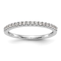 14K White Gold 0.20 Carat Lab Grown Diamond VS SI+ G+ Complete Wedding Band view 1