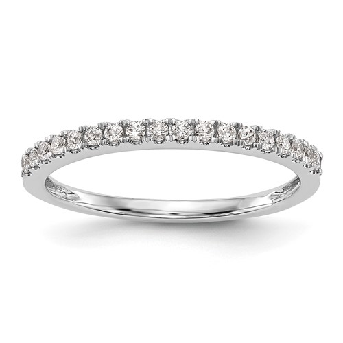 14K White Gold 0.20 Carat Lab Grown Diamond VS SI+ G+ Complete Wedding Band