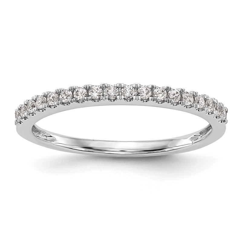 14k White Gold 1/5 carat Lab Grown Diamond VS/SI+ G+ Complete Wedding Band