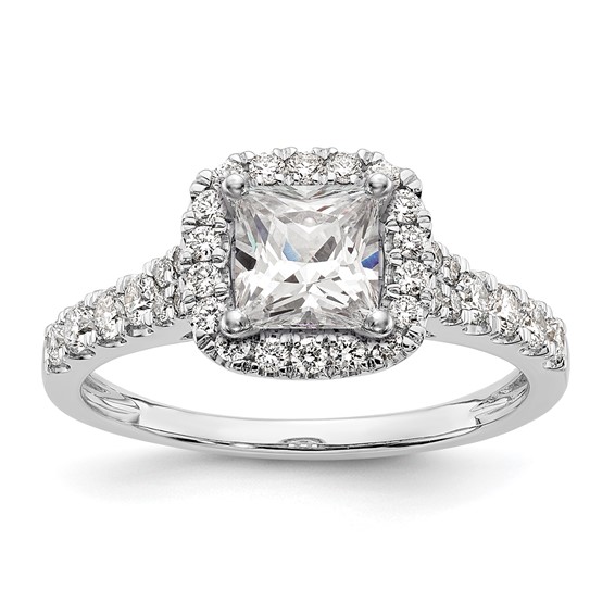 Diamond Halo Semi-Mount Engagement Rings