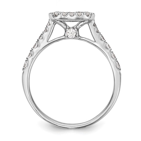 Diamond Halo Semi-Mount Engagement Rings