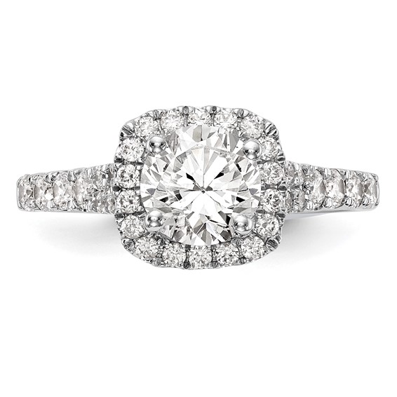 Diamond Halo Semi-Mount Engagement Rings