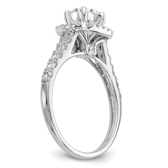 Diamond Halo Semi-Mount Engagement Rings