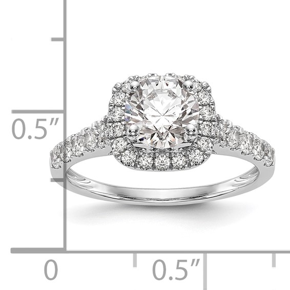 Diamond Halo Semi-Mount Engagement Rings