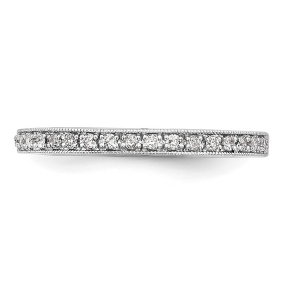 14k White Gold 1/4 carat Diamond Set of 2 Complete Wedding Bands