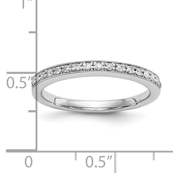 14k White Gold 1/4 carat Diamond Set of 2 Complete Wedding Bands