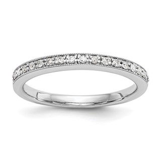 14k White Gold 1/4 carat Diamond Set of 2 Complete Wedding Bands