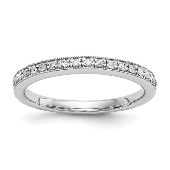 14k White Gold 1/4 carat Diamond Set of 2 Complete Wedding Bands