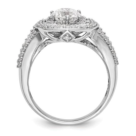 Cushion Halo Diamond Semi-mount Engagement Rings