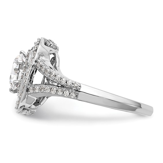Cushion Halo Diamond Semi-mount Engagement Rings