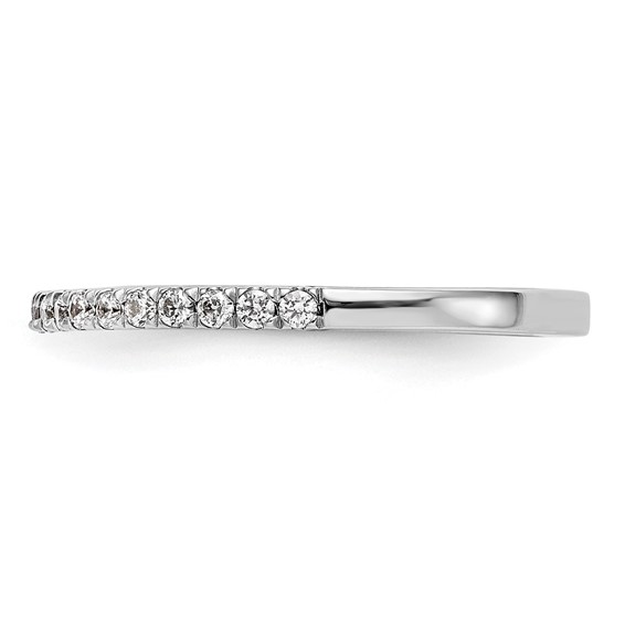 14K White Gold Diamond Wedding Band