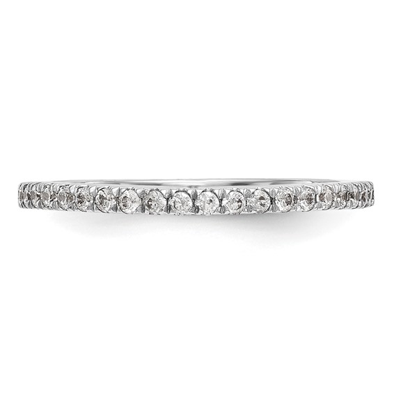 14K White Gold Diamond Wedding Band