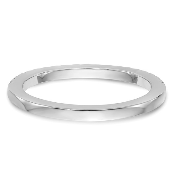 14K White Gold Diamond Wedding Band