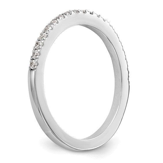 14K White Gold Diamond Wedding Band