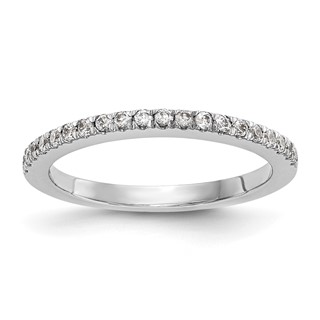 14K White Gold Diamond Wedding Band