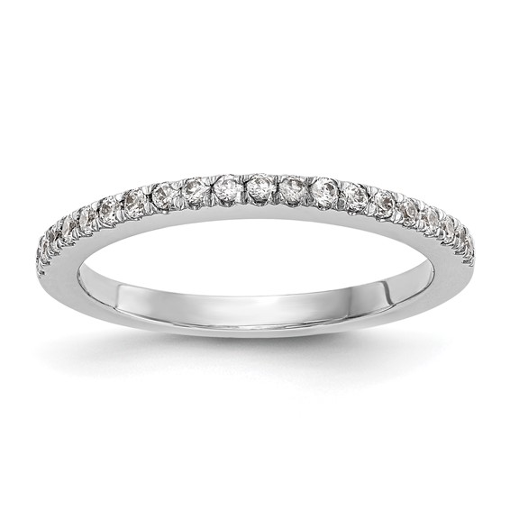 14K White Gold Diamond Wedding Band