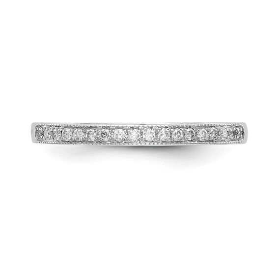14K White Gold Diamond Wedding Band