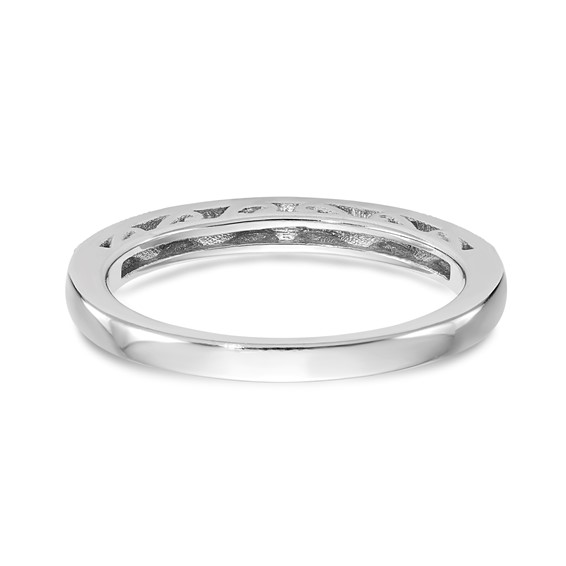 14K White Gold Diamond Wedding Band