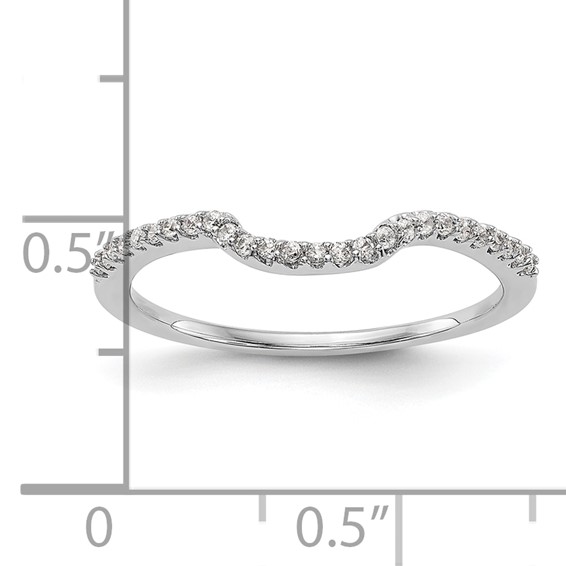 14K White Gold 1/8 carat Wedding Band Mounting
