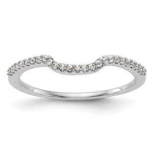 14K White Gold 1/8 carat Wedding Band Mounting