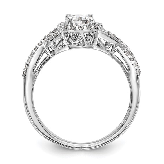 Diamond Halo Semi-Mount & Complete Engagement Rings