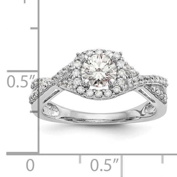 Diamond Halo Semi-Mount & Complete Engagement Rings