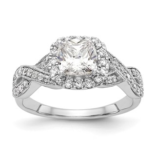 Halo Diamond Semi-mount Engagement Rings