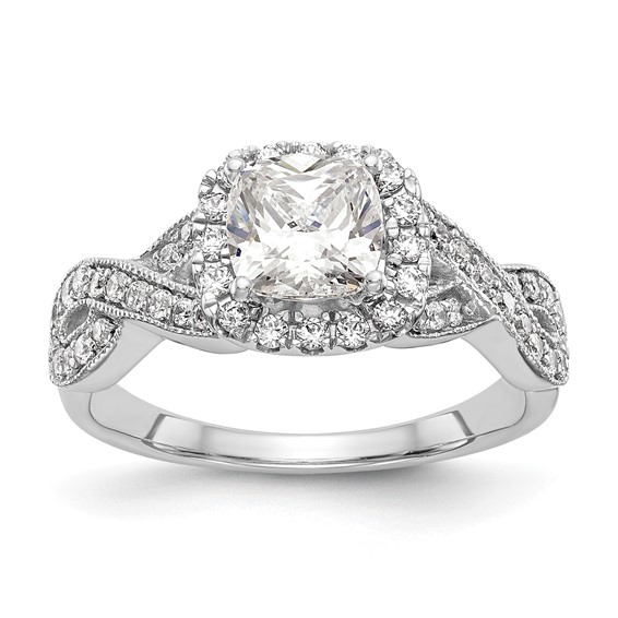 Halo Diamond Semi-mount Engagement Rings
