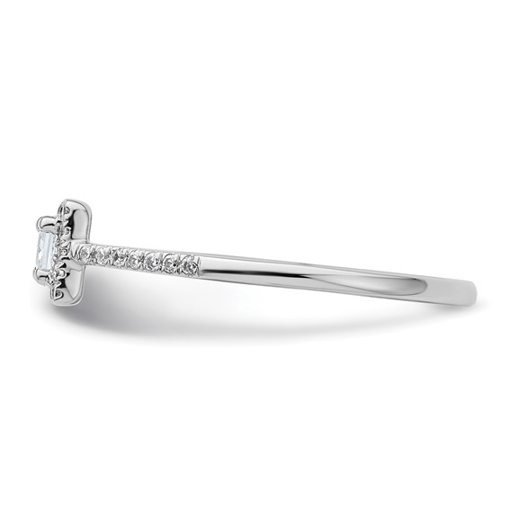 Princess Halo Diamond Semi-mount Engagement Rings