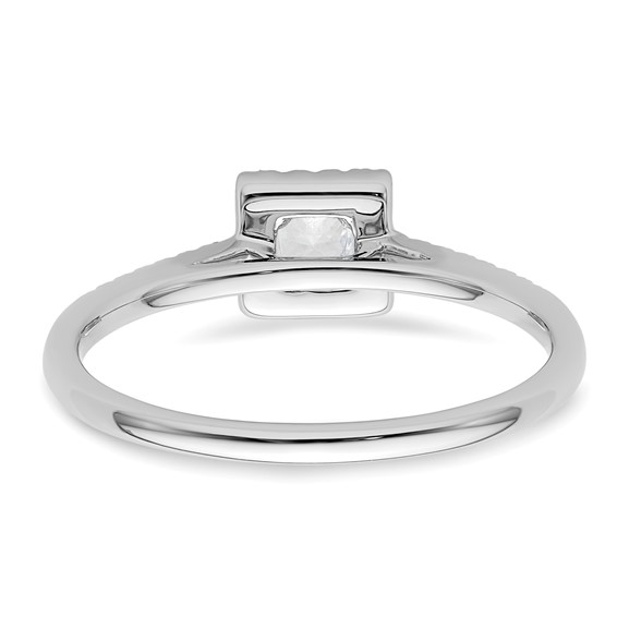 Princess Halo Diamond Semi-mount Engagement Rings