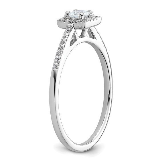 Princess Halo Diamond Semi-mount Engagement Rings