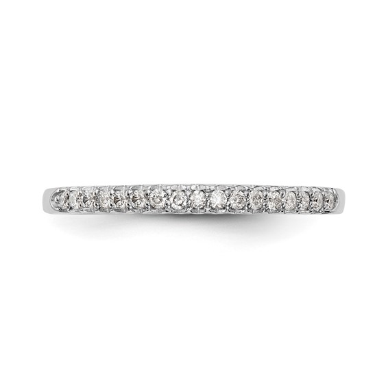14K White Gold Diamond Wedding Band