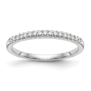 14K White Gold Diamond Wedding Band