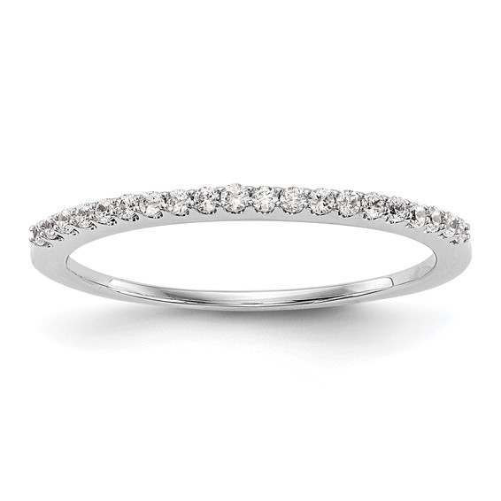 14K White Gold 1/6 carat Diamond Complete Wedding Band