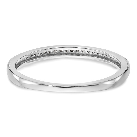 14K White Gold (Holds 27-0.8mm Round) Diamond Wedding Band Mounting