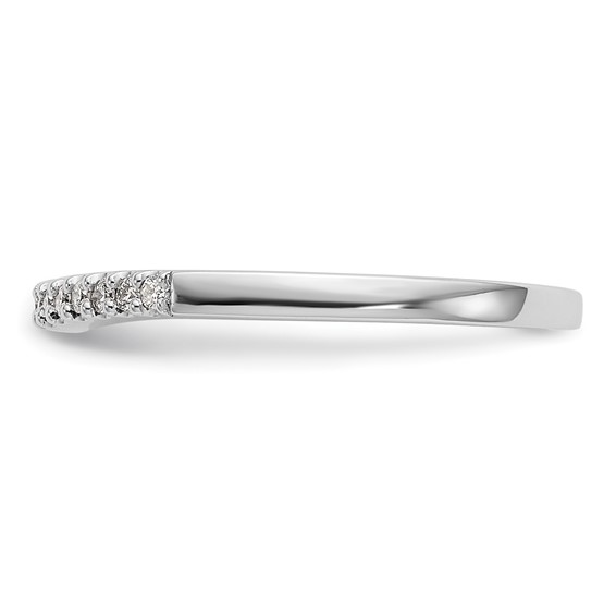 14k White Gold 1/8 carat Diamond Complete Wedding Band